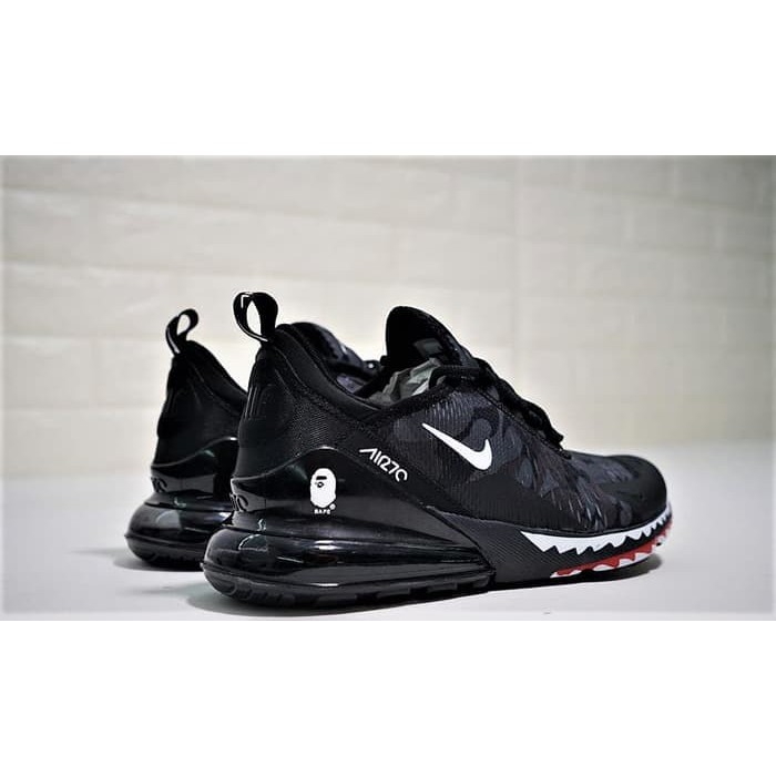 Nike Air Max 270 BAPE Black Grey High Premium Original