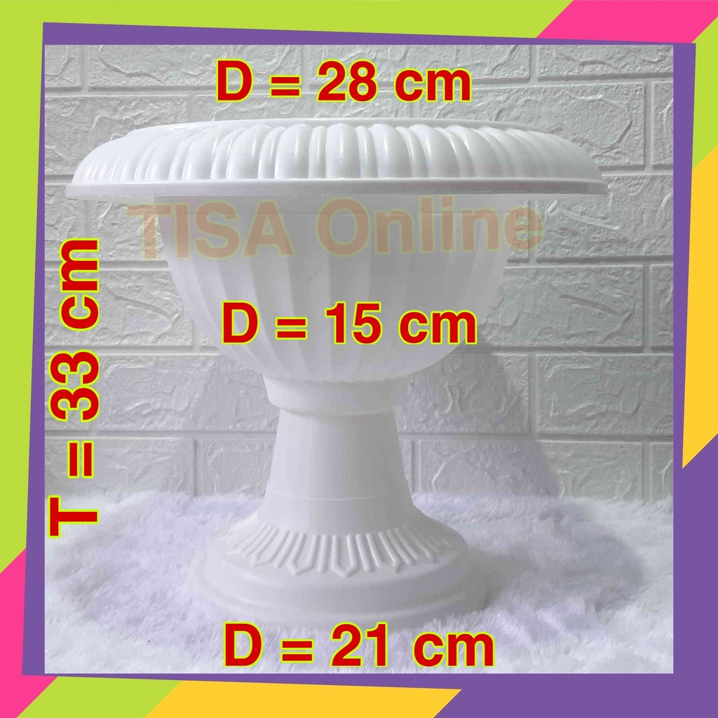 1052D1 / Pot bunga plastik tropy piala / Pot dekorasi bunga Artificial