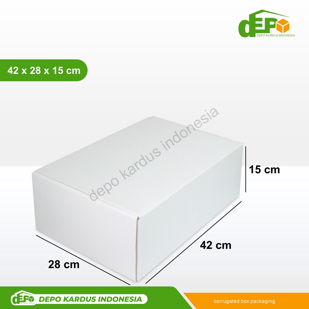 

Box 42x28x15 cm (Astoria) Kardus/Karton/Paking/Polos/Hampers/Boneka/tinggi10/tinggi15