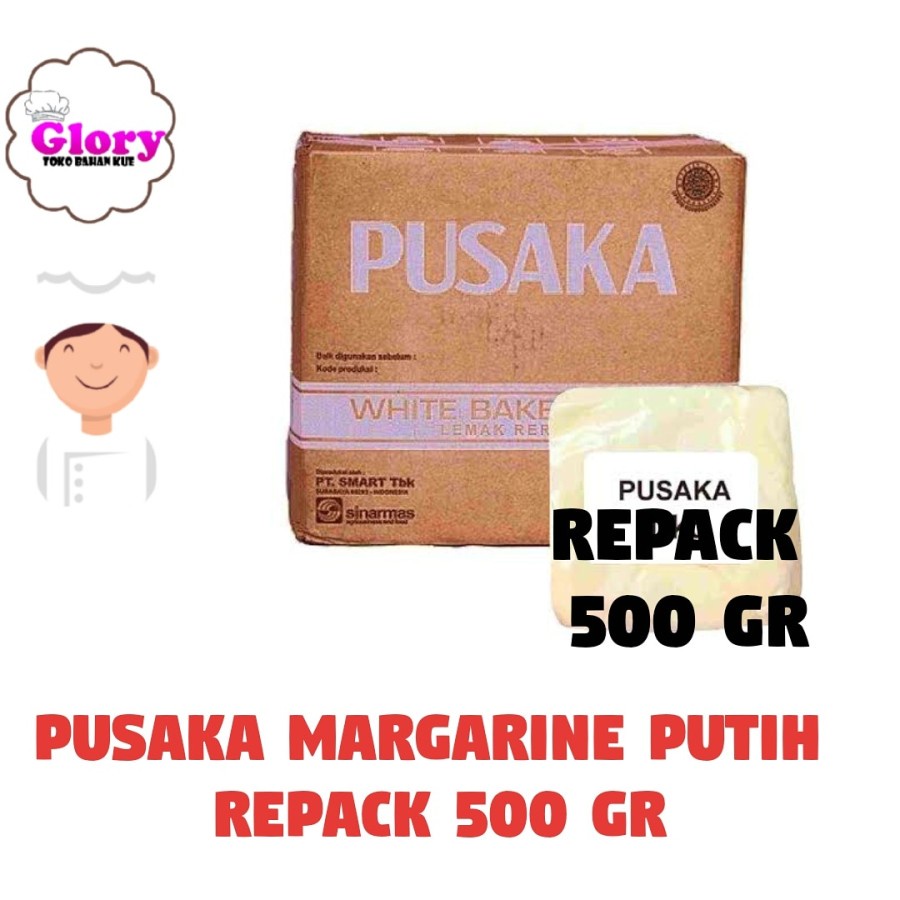 

pusaka mentega putih repack 500gr/ blue band putih