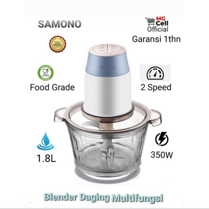 Food Processor SAMONO SW069 Blender Chopper 1.8L 350 Watt Multifungsi