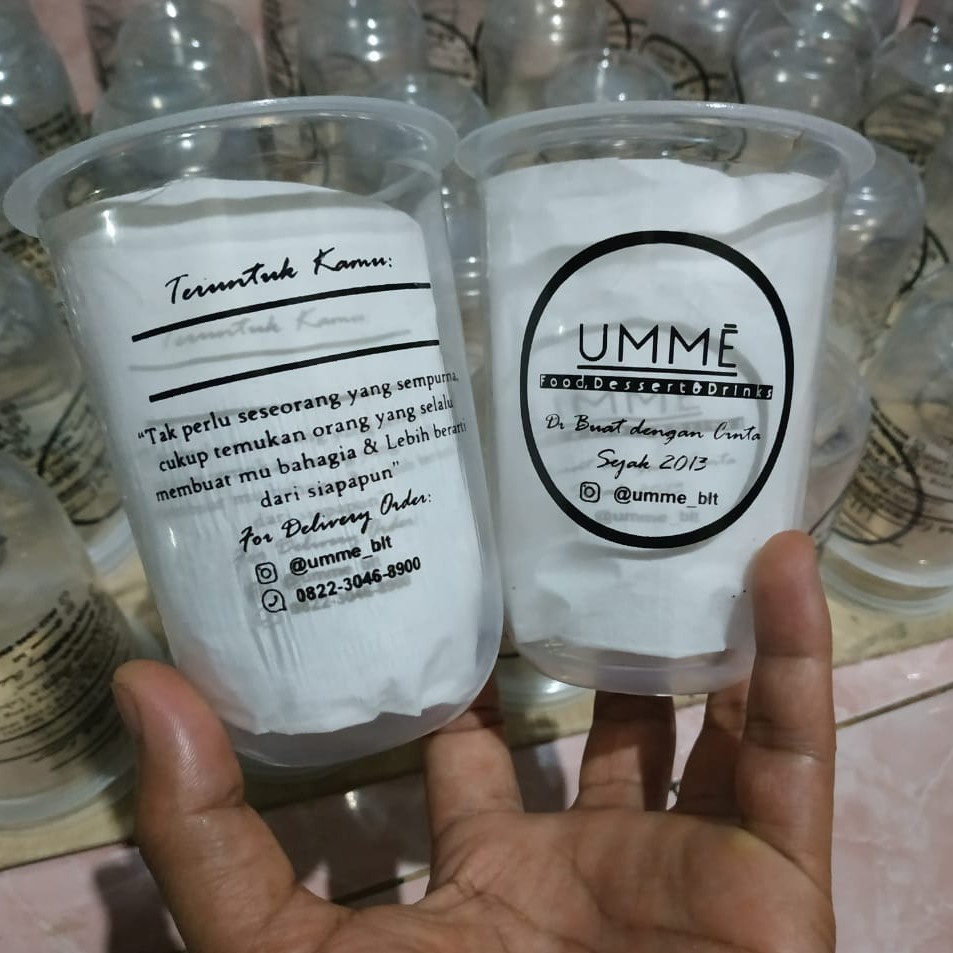 Jual Gelas Plastik 16 Oz Cup Oval Minuman Sablon Custom Desain 6 Gr Shopee Indonesia 0302