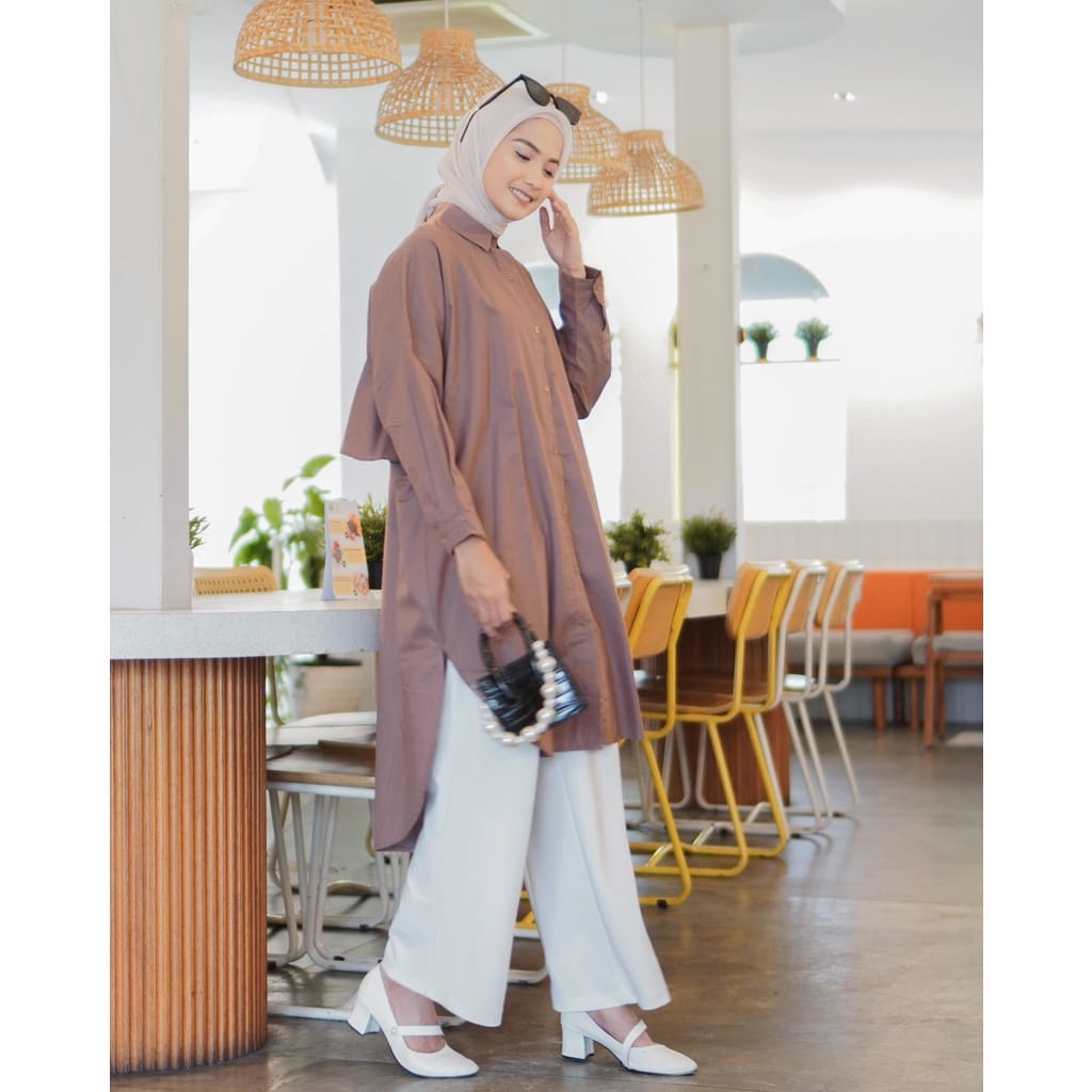 BEFAST - ZEC OOTD Wanita Tunik AFIY / Layna Tunik RAYON DIAMOND / Tunik Jumbo Wanita Remaja / Fashion Wanita Muslimah / Tunik Polos Formal / Tunik Casual Wanita / Terbaru / Termurah