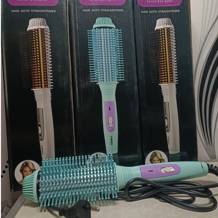 Promo terbaru!!! Catokan curly Nova NHC-209 sisir blow straightener