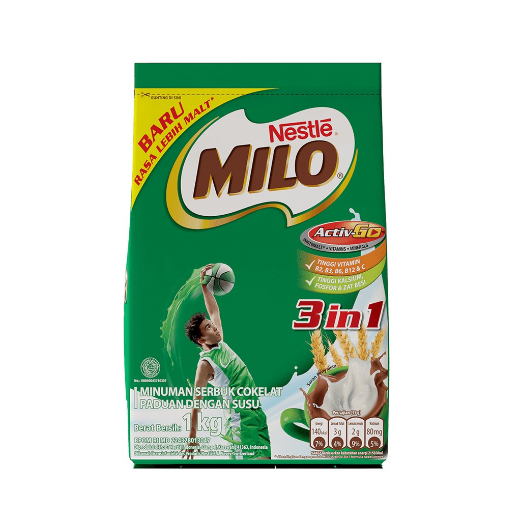 

Milo Bubuk 3in1 Pouch (1Kg)