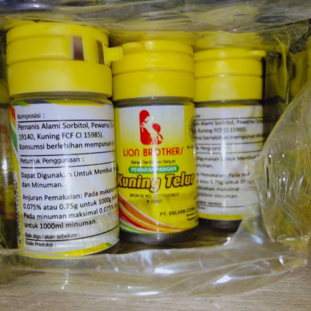 

Pewarna Makanan Kuning Telur Lion Brother 15ml