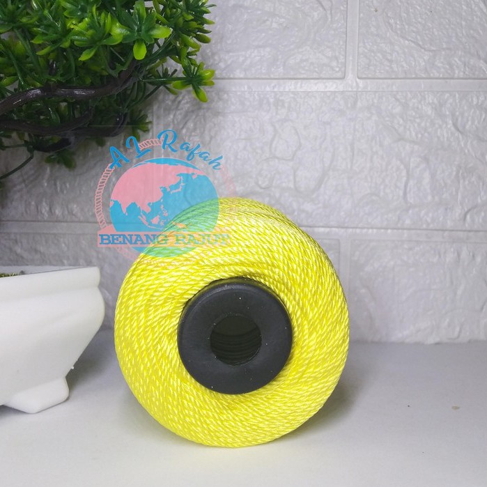 ALRAFAH -  Benang Rajut Poly Kilap 200gr KUNING/ Polyester D27/Poly kilap 200gr KUNING