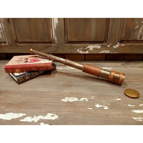 T4PL166/14 4 PIPE TELESCOPE LEATHER MOUNT / TEROPONG / MONOKULER / TELESKOP