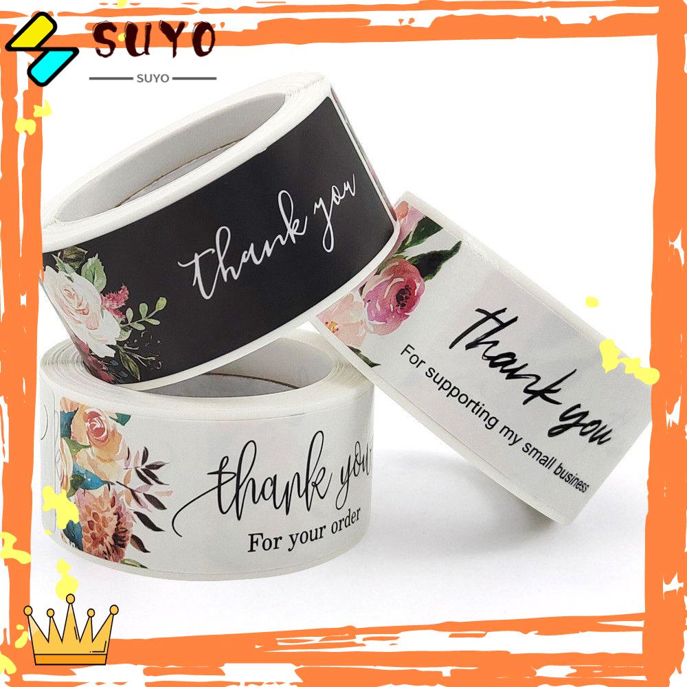 Suyo Stiker Label Tulisan Thank You Handmade Untuk Dekorasi Pesta