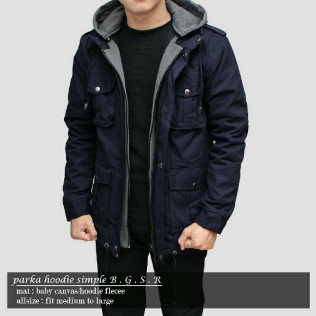 Jaket parka hoodie simple BGSR