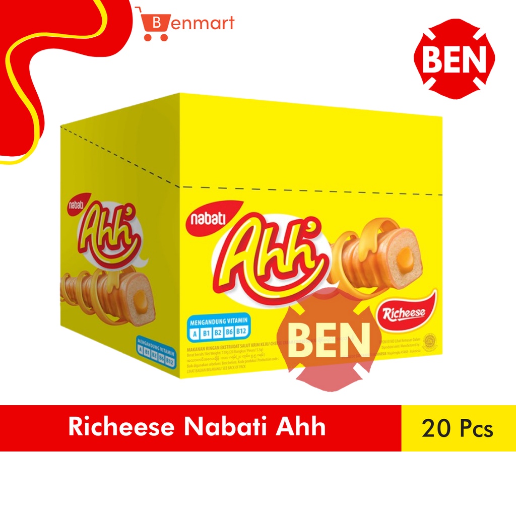 

Richeese Nabati Ahh 1 Pak Box 20 Pcs 5g 5gr 5 g gr Cheese Keju 500