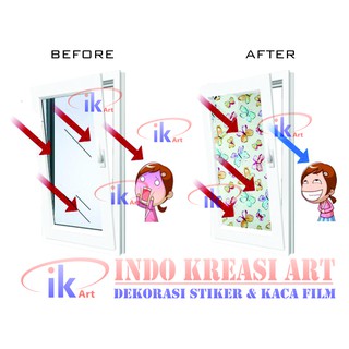  STIKER  KACA  STICKER KACA  MOTIF BUNGA  122 KACA  FILM  MOTIF 