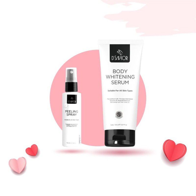 MsGlow paket DSavior Peeling DSavior Body Whitening Serum DSavior