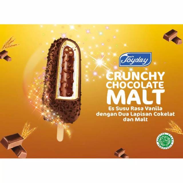 Jual Joyday Ice Cream Crunchy Chocolate Malt 1 Karton 35 Pcs Shopee Indonesia