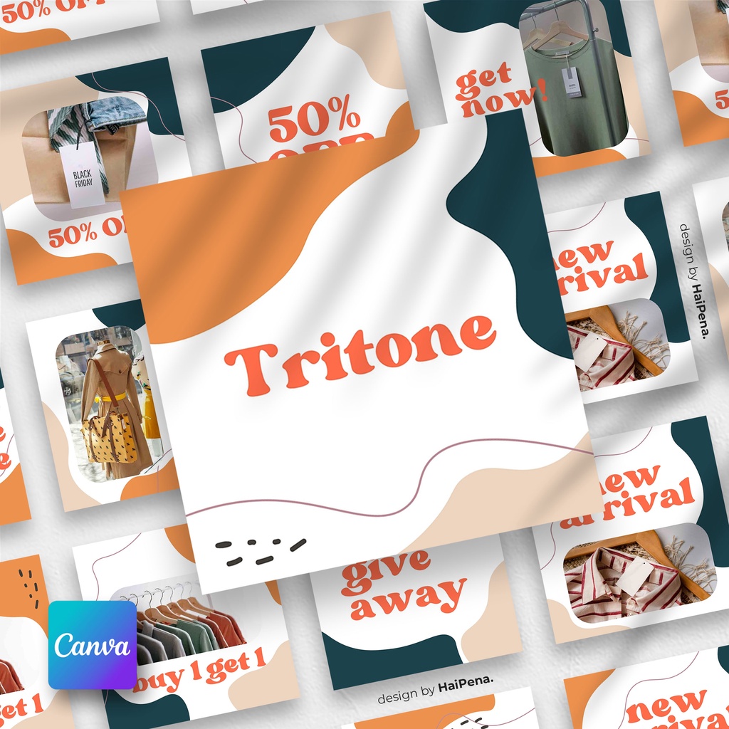 Konten 30 Hari Template Instagram Canva Tritone