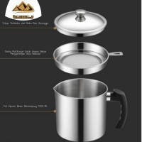 Oil Pot Wadah Saringan Minyak Goreng Anti Karat Premium | Stainless Steel Kitchen Oil Pot [SS]