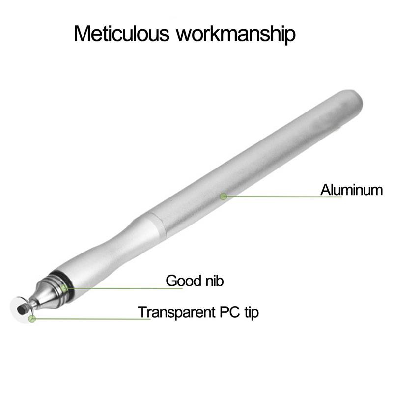 Capacitive Touch Screen Stylus Pen Aluminium - Black
