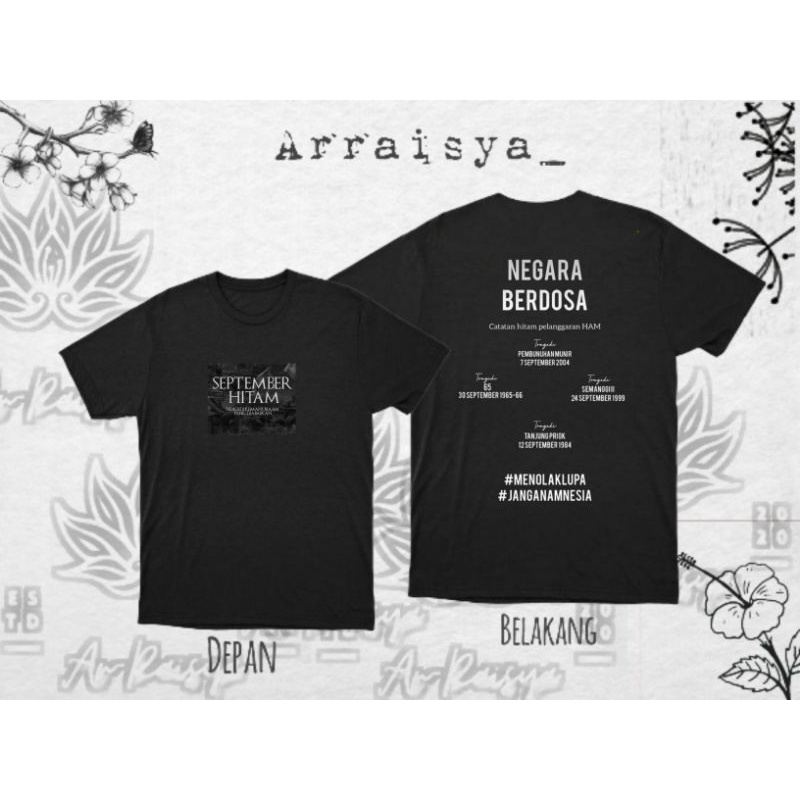 Kaos munir/T-shirt munir/Kaos menolak lupa/T-shirt menolak lupa/Baju menolak lupa/Baju menolak lupa/