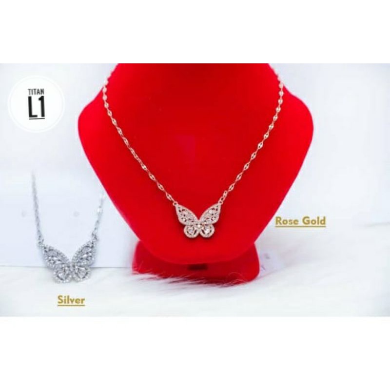 Kalung Kupu Kupu Titanium Perhiasan Fashion N08062203