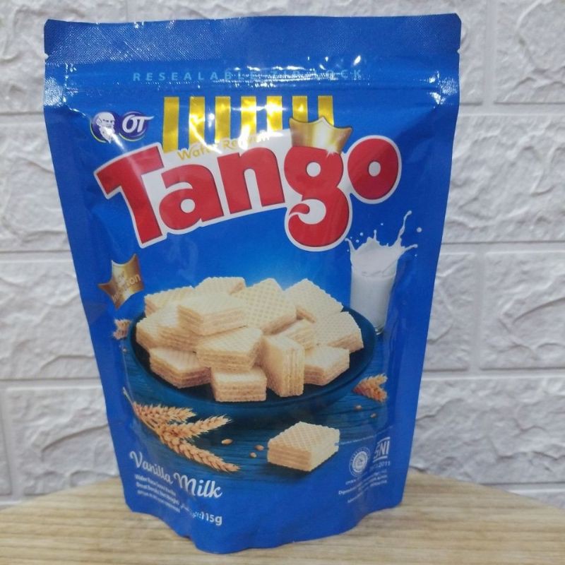 

Tango Wafer Pouch (115gr) tersedia 2 rasa yaitu Coklat dan Vanila