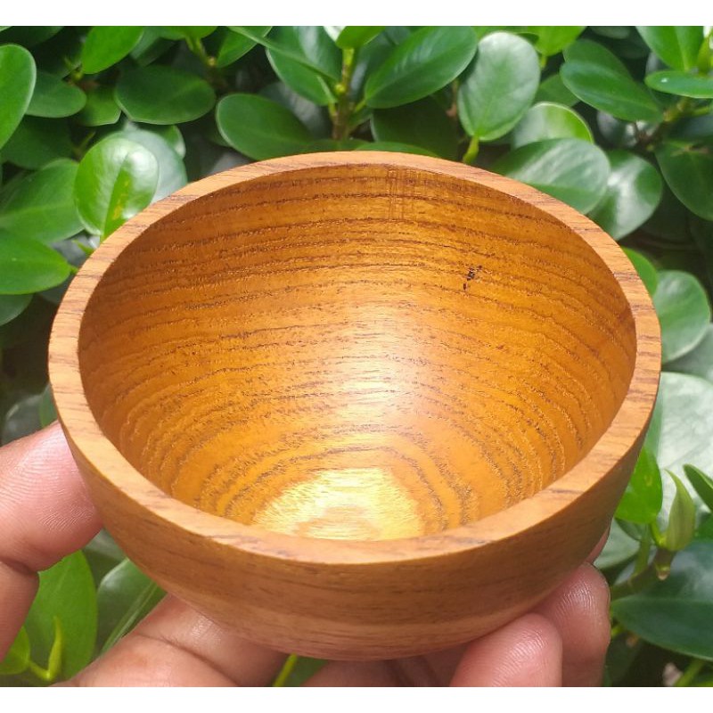 mangkok kayu jati 8cm