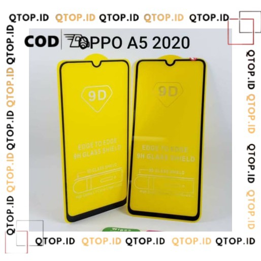 Tempered Glass Full 9D/5D OPPO A33, A1K, F5, F3, F3+, A3S, A5S, A7, F9, F11, F1+ [QTOP]