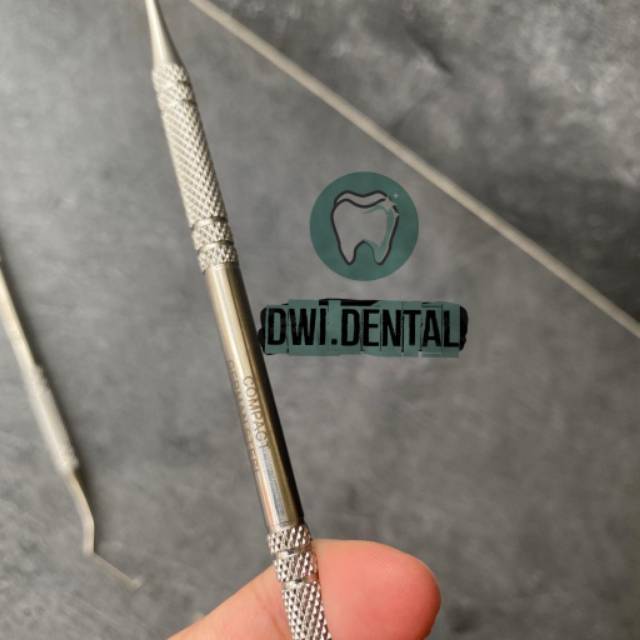 Dental sonde Pengait halfmoon 2 sisi double ended berkait