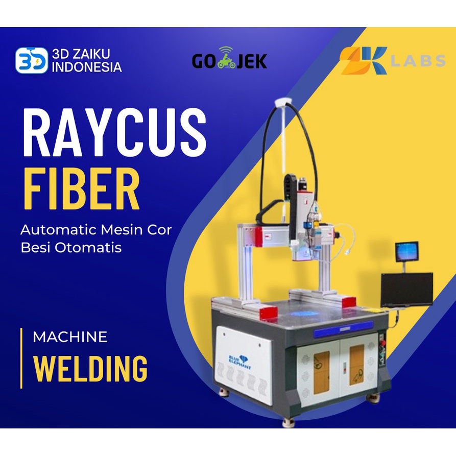 Original Raycus Fiber Metal Welding Automatic Mesin Cor Besi Otomatis