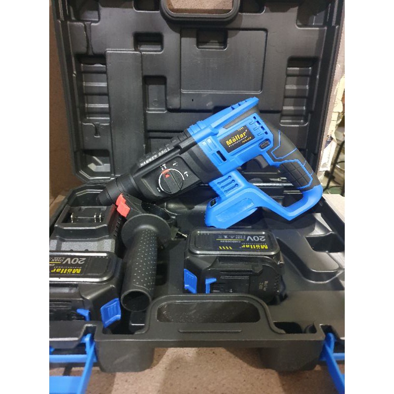 mollar chd20826 cordless hammer drill 20 volt 4 ah 2 battery