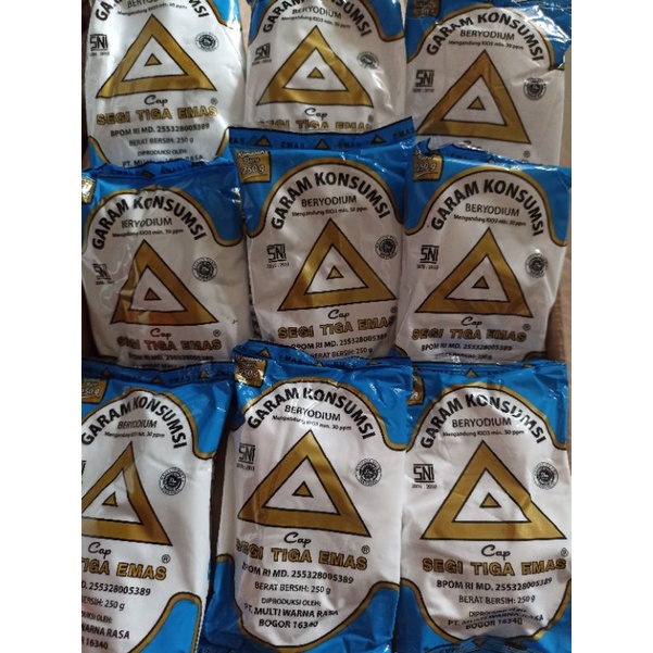 

garam konsumsi beryodium cap segitiga mas 250g