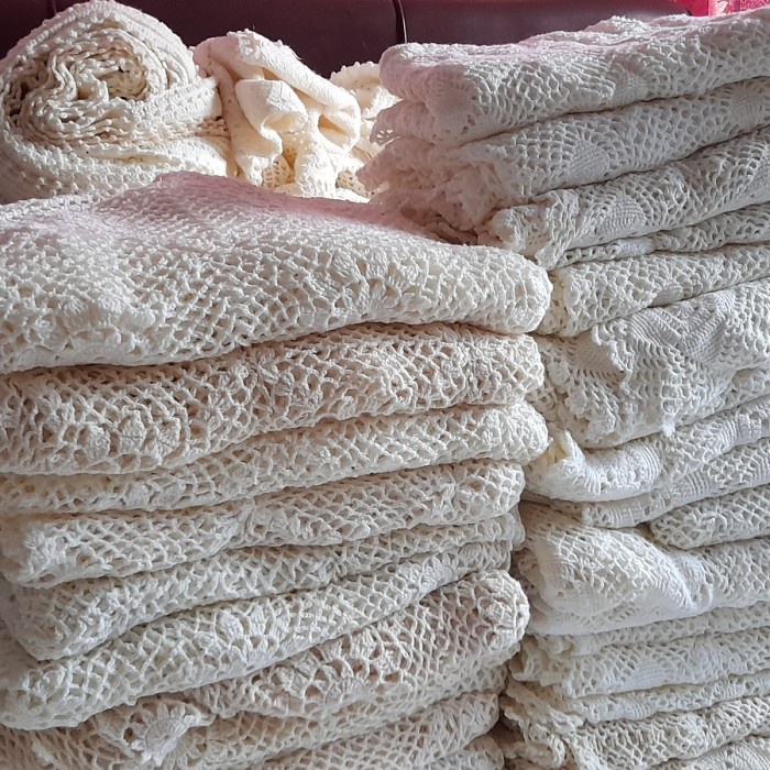 Taplak Meja Makan - Taplak Meja Makan Rajutan Handmade