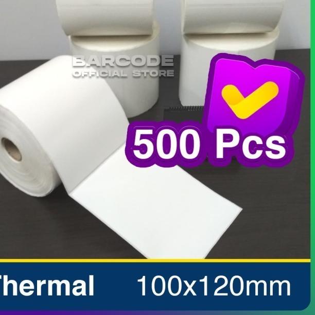 

☼ KERTAS STIKER LABEL PRINTER BARE 100x120 mm Thermal isi 500 pcs ♕