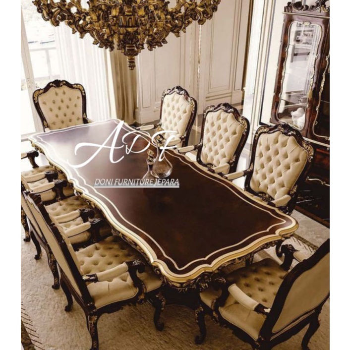 Meja Makan Set Meja Makan Jati Ukir Meja Makan Minimalis Meja Makan Kursi 8