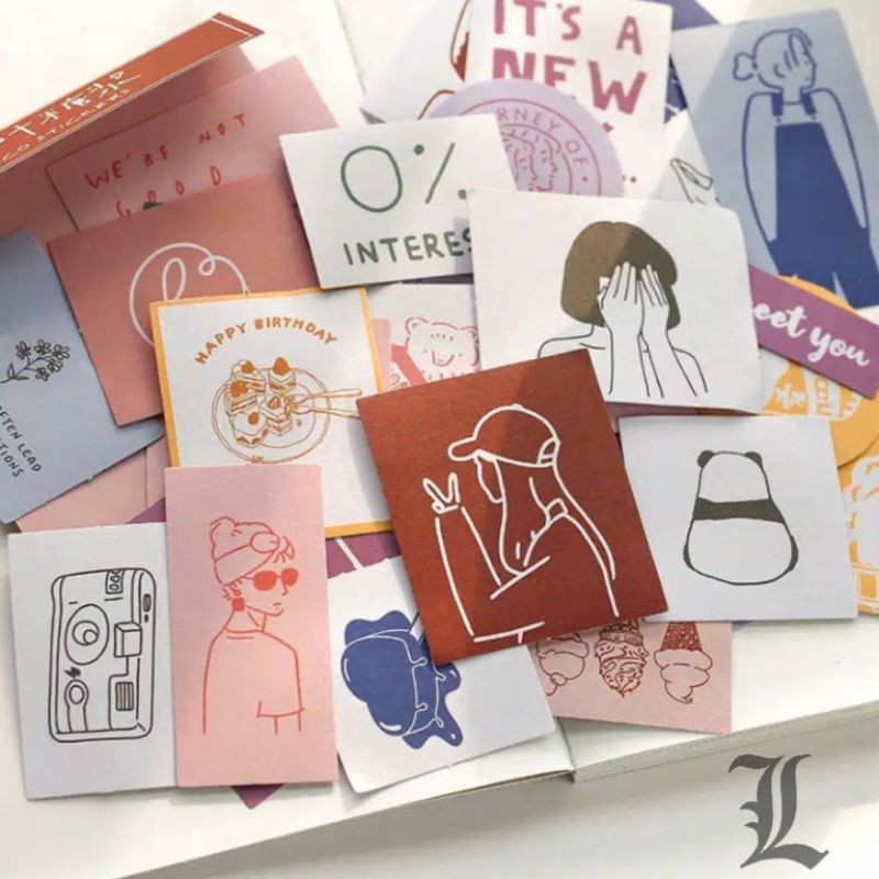 

20 Pcs Stiker Girl /Stiker Journal /Stiker Asthetic/ Stiker Case Hp, Diary, Hanbook