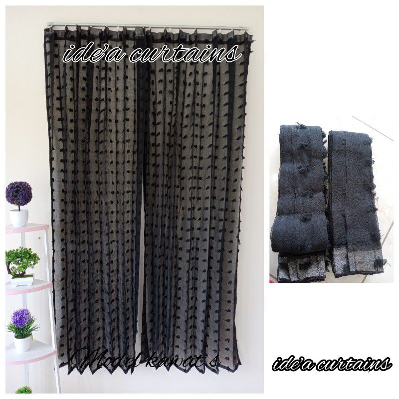 vitrase gorden motif minimalis Ukuran L  100 x T 200