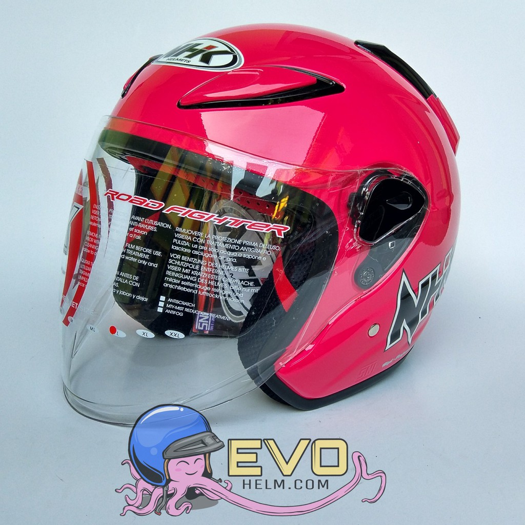 NHK R6 SOLID Half Face - Single Visor MAGENTA