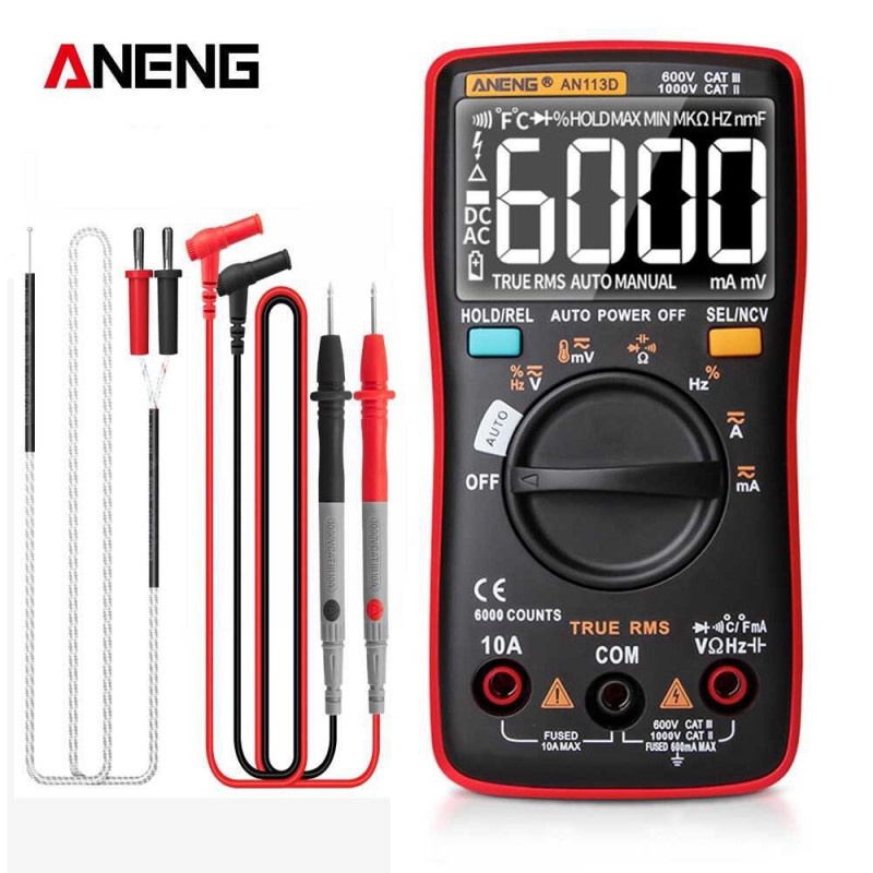 Multimeter Digital Multitester Tester Voltage Current AC-DC LCD ANd