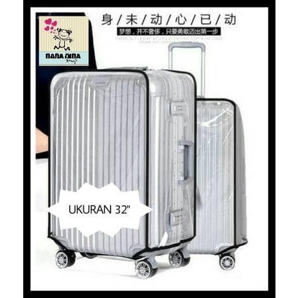Luggage Sarung Koper Plastik Mika Transparan Luggage Cover 32 Inchi