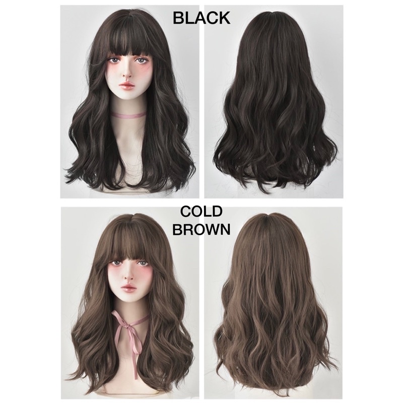 0304 full wig korean medium layer wave 52 cm