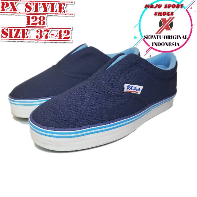 PX STYLE 128 179 - Sepatu original Slip On Kanvas Sepatu lukis / Sepatu slip on px style pria wanita