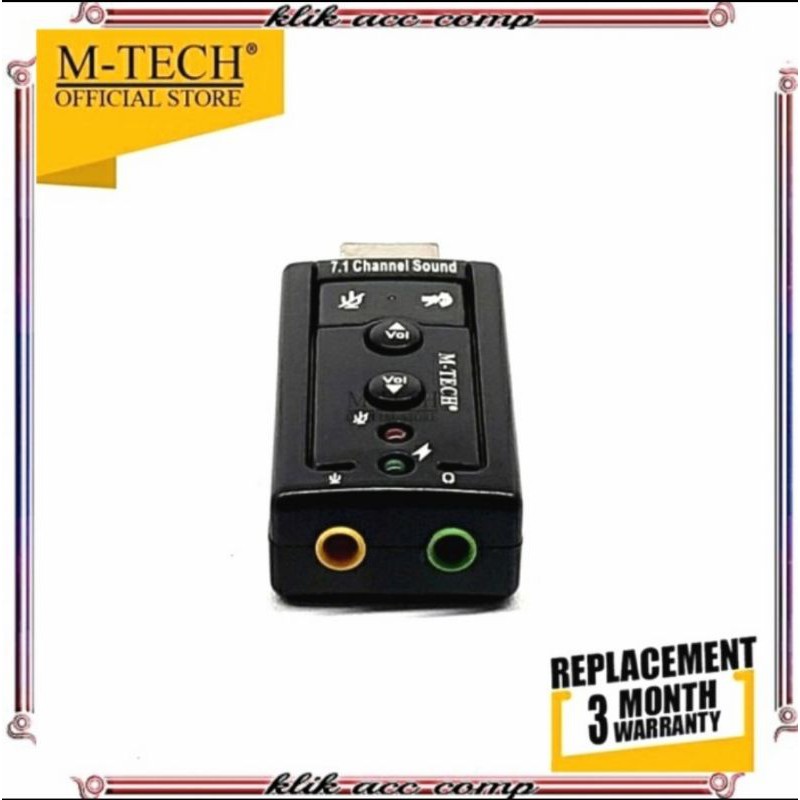 M tech Converter USB Sound 7.1 original Usb to Jack 3.5 audio