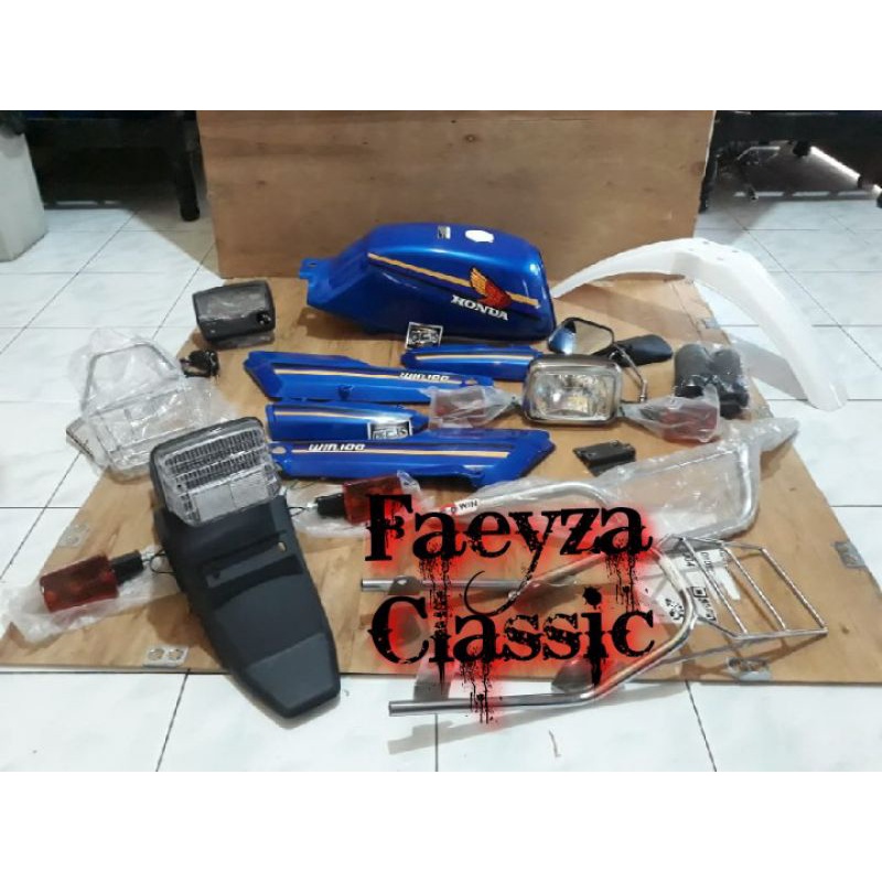 BODY FULLSET HONDA WIN 100. BODI FULLSET KOMPLIT HONDA WIN 100 WARNA BIRU METALIK MEWAH. Termurah