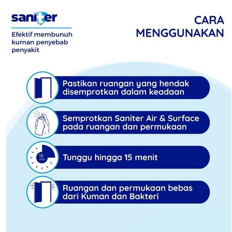 ORIGINAL Saniter Disinfectant Spray 400ml / Saniter Desinfektan Spray Sanitizer/ HELLOMARTID