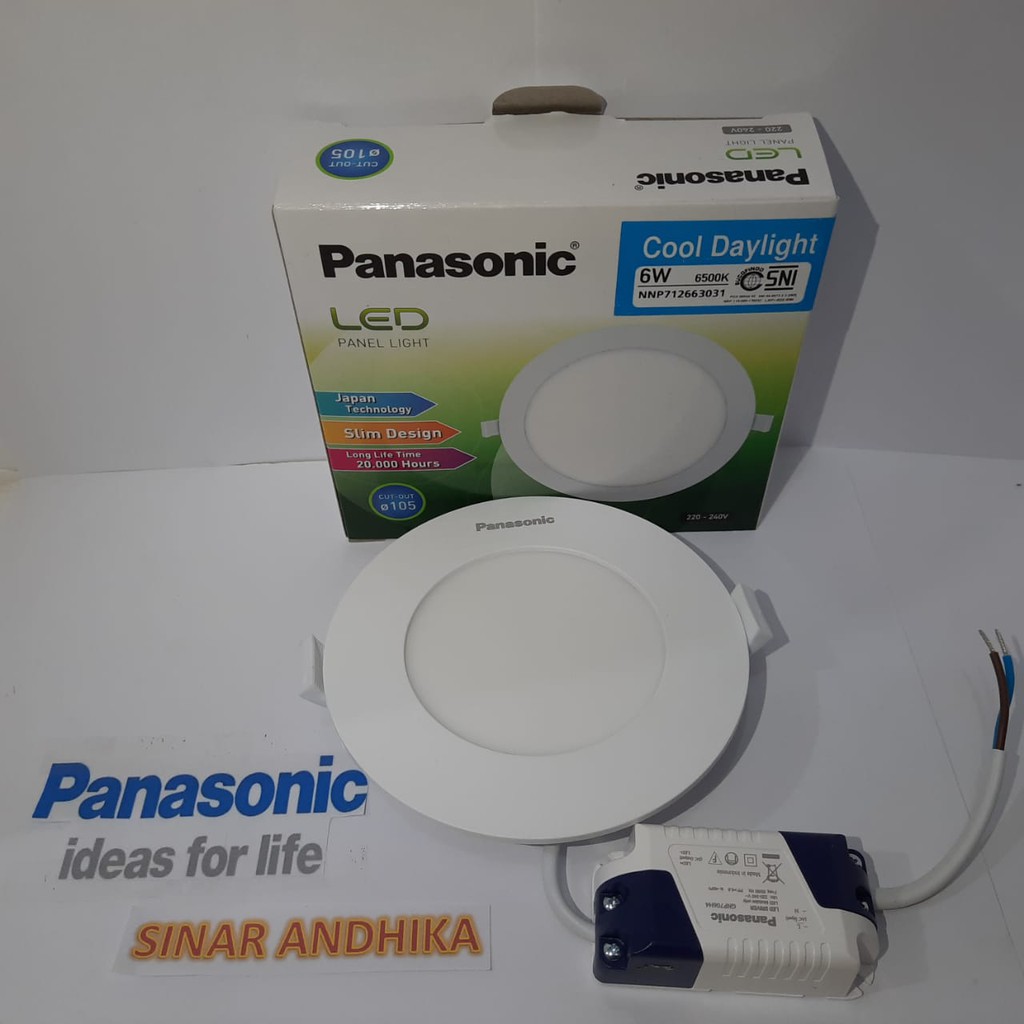 LAMPU LED PANEL BULAT DOWNLIGHT (SLIM) PANASONIC 6 WATT NNP 71266/NNP 71256