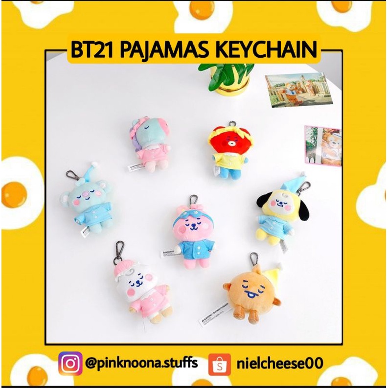 Keychain Pajama BT21 KPOP Bag Charm Gantungan Kunci Dream Baby Plush