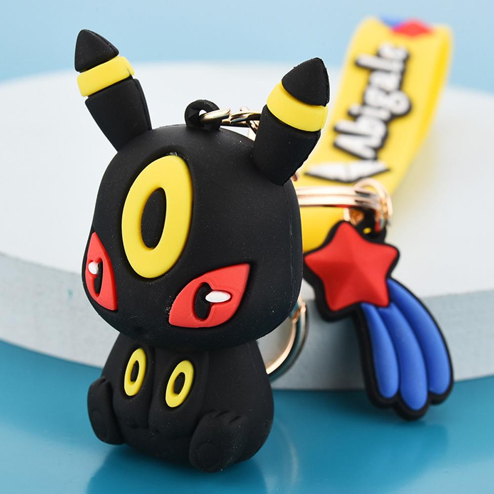 NEEDWAY Gantungan Kunci Pokemon Mainan Anak Model Kartun Boneka Anime Figure PVC Pikachu Action Figure