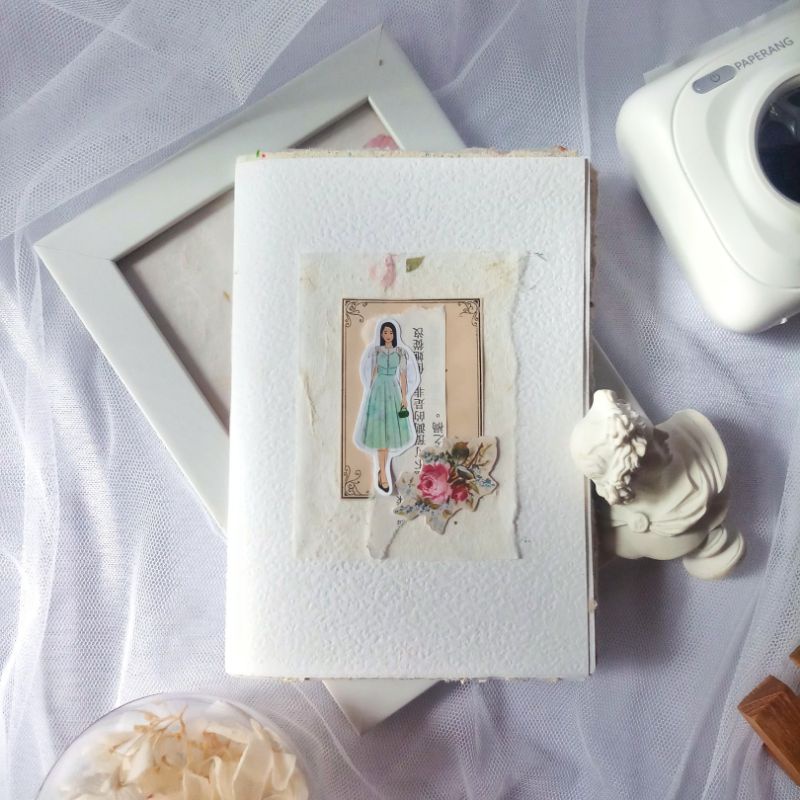 

Buku Jurnal Kertas Handmade Murah plus Notebook Line Ukuran a6