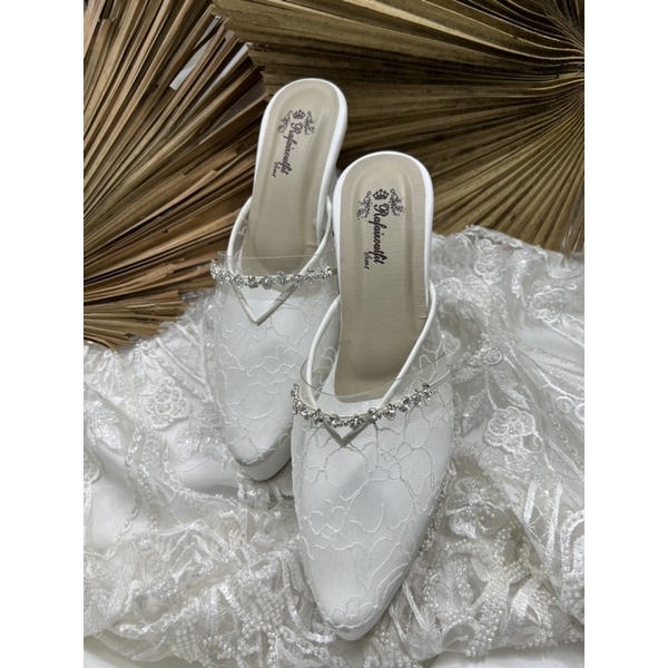 Rafaizoutfit sepatu wedding azwa putih sepatu wanita sepatu pesta tinggi 10cm