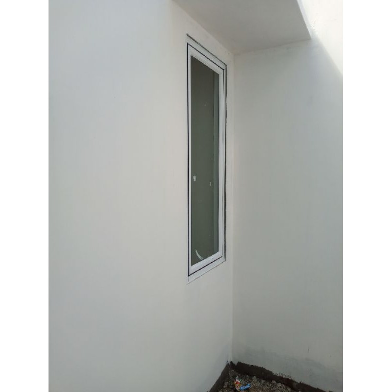 kusen jendela aluminium ukuran 60 x 120 lengkap 1 set include packing kayu