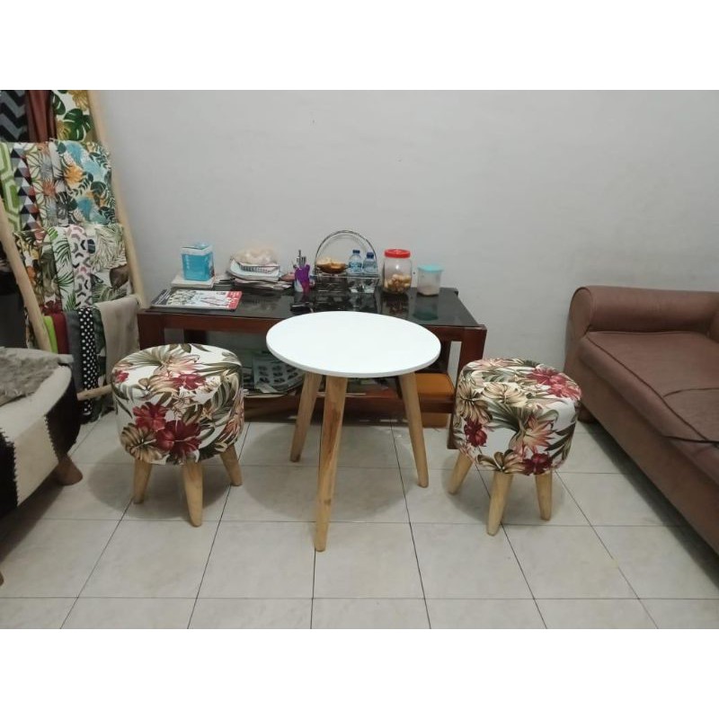 kursi set meja stool